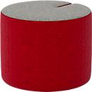 NowyStyl Pouf Tri.Ply S, modulable, tissu blazer, ø 55 cm, gris/rouge