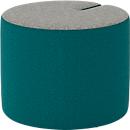 NowyStyl Sitzpouf Tri.Ply S, modular, Blazer-Stoff, ø 55 cm, grau/petrol