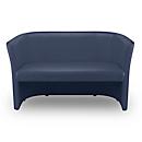 NowyStyl Zweisitzer-Sofa CLUB DUO, Kunstleder (100% Polyester), voll gepolstert, Sitzhöhe 455 mm, dunkelblau
