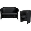 Offre complète 2 Fauteuils + 1 canapé Club, noir