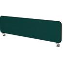 Omit Flex Auftisch-Akustikwand, Aluminiumrahmen, 40 mm Wandstärke, inkl. Adapter, B 1600 x H 600 mm, grün