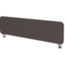 Omit Flex Auftisch-Akustikwand, Aluminiumrahmen, 40 mm Wandstärke, inkl. Adapter, B 1800 x H 600 mm, dunkelgrau