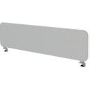 Omit Flex Auftisch-Akustikwand, Aluminiumrahmen, 40 mm Wandstärke, inkl. Adapter, B 2000 x H 400 mm, hellgrau