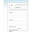 Oneco receipts, A6, light blue/white, 5 pads