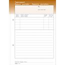 Oneco Tagesrapporte, A6, braun/weiss, 5 Blocks