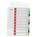 Onglets Leitz® Cosy, A4 extra large, inscriptible, perforation universelle, couverture avant remplaçable, polypropylène, onglets colorés 1-10.