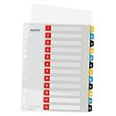 Onglets Leitz® Cosy, A4 extra large, inscriptible, perforation universelle, couverture avant remplaçable, polypropylène, onglets colorés 1-12