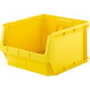 Opbergbakken SSI Schäfer PROFI LF 543 serie, PP kunststof, L 520/450 mm x B 470/450 mm x H 300 mm, 57 l, geel