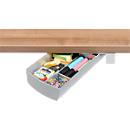 Opbergdoos onderbouw draaiende lade SWING draaibaar, blank aluminium