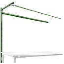 Opbouwframe met giek, Aanbouwtafel STANDAARD werktafel-/werkbank UNIVERSAL/PROFI, 2000 mm, resedagroen