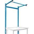 Opbouwframe met giek, Basistafel SPECIAAL werktafel-/werkbank UNIVERSAL/PROFI, 1250 mm, lichtblauw