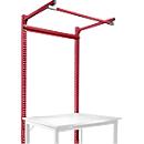 Opbouwframe met giek, Basistafel SPECIAAL werktafel-/werkbank UNIVERSAL/PROFI, 1250 mm, robijnrood