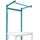 Opbouwframe met giek, Basistafel STANDAARD werktafel/werkbank UNIVERSAL/PROFI, 1250 mm, waterblauw