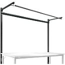 Opbouwframe met giek, Basistafel STANDAARD werktafel/werkbank UNIVERSAL/PROFI, 2000 mm, antraciet