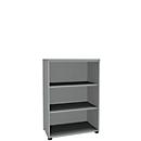 Open kast, 1-delig, 3 ordnerhoogten, b 800 mm, lichtgrijs