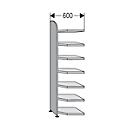Open kast Dante®, open hoekkast bouwdeel, H 2600 x B 600 mm, zonder achterwand, wit