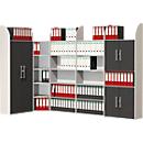 Open kast Dante®, stellingsectie, H 1900 x B 800 mm, zonder achterwand, wit