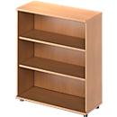 Open kast TETRIS WOOD - B 1000 x D 421 x H 1160 mm - 3 OH - met glijders - beuken decor - ons merk Schäfer Shop Genius
