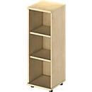 Open kast TETRIS WOOD - B 400 x D 421 x H 1160 mm - 3 OH - met glijders - ahorn decor - ons merk Schäfer Shop Genius