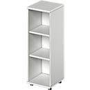 Open kast TETRIS WOOD - B 400 x D 421 x H 1160 mm - 3 OH - met glijders - lichtgrijs - ons merk Schäfer Shop Genius