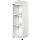 Open kast TETRIS WOOD - B 400 x D 421 x H 1160 mm - 3 OH - met glijders - wit - ons merk Schäfer Shop Genius