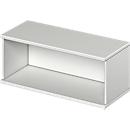 Open opzetkast TETRIS WOOD - B 1000 x D 421 x H 400 mm - 1 OH - lichtgrijs - ons merk Schäfer Shop Genius