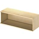 Open opzetkast TETRIS WOOD - B 1200 x D 421 x H 400 mm - 1 OH - ahorn decor - ons merk Schäfer Shop Genius