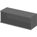 Open opzetkast TETRIS WOOD - B 1200 x D 421 x H 400 mm - 1 OH - grafiet - ons merk Schäfer Shop Genius