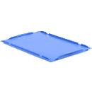 Oplegdeksel D64 voor Euronorm bak LTB/ELB, 600 x 400 mm, blauw