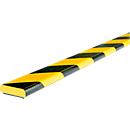 Oppervlaktebescherming type F, 1 m/stuk, geel/zwart, magnetisch