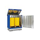 Opslag van gevaarlijke stoffen Safe Master, type SM 2, capaciteit 2 x 200 l vaten staand, WGK 1-3 gegalvaniseerd + gelakt