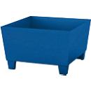 Opvangbak ASECOS, staal, met vorkheftruckschoenen, inhoud van 200 l, B 815 x D 840 x H 473 mm, gelakt
