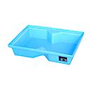 Opvangbak KWP-P 40 - PE - voor pallets - 40 liter - L 800 x B 400 x H 170 mm - blauw