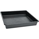 Opvangbak voor kleine containers, met rooster, inhoud 99 l, polyethyleen, zwart