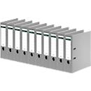 Ordner Schäfer Shop Select, DIN A4, Rückenbreite 80 mm, Griffloch, auswechselbares Rückenschild, Polypropylen, 10 Stück, grau