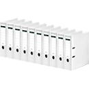 Ordner Schäfer Shop Select, DIN A4, Rückenbreite 80 mm, Griffloch, auswechselbares Rückenschild, Polypropylen, 10 Stück, weiß