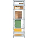ORDO Industry boltless shelving, basic shelving, modular, 5 shelves, shelf load 185 kg, bay load 1200 kg, W 1360 x D 635 x H 2000 mm, galvanized steel