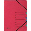 Organisateur Easy PAGNA, format A4, fermeture élastique, 7 compartiments, rouge