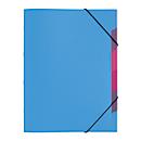 Organisateur Funky School PAGNA, fermeture élastique, 5 compartiments, PP, bleu clair