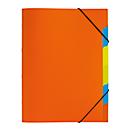 Organisateur Funky School PAGNA, fermeture élastique, 5 compartiments, PP, orange