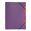 Organisateur Funky School PAGNA, fermeture élastique, 5 compartiments, PP, violet