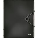 Organisateur Solid LEITZ®, format A4, 3 couvertures de protection, 6 compartiments, PP, noir