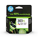 Original HP Ink Cartridge 303XL CMY, Single Pack, Tri-Colour