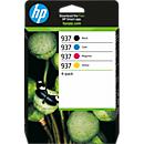 Original HP Tintenpatrone 937 (6C400NE), bis zu 1450 Seiten bzw. 800 Seiten, Multipack, CMYK