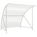 Outdoor shelter system Bamberg model, transparent, W 2040 mm, grey white RAL 9002