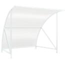 Outdoor shelter system Bamberg model, transparent, W 2040 mm, traffic white RAL 9016
