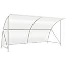 Outdoor shelter system Bamberg model, transparent, W 4080 mm, grey white RAL 9002