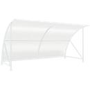 Outdoor shelter system Bamberg model, transparent, W 4080 mm, traffic white RAL 9016