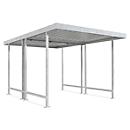 Outdoor shelter system Leipzig model, double sided, base unit, W 2870 mm, galvanised