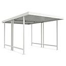 Outdoor shelter system Leipzig model, double sided, base unit, W 2870 mm, grey white